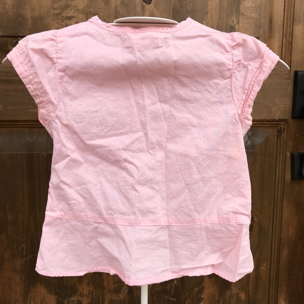 Janie & Jack Baby girl pale pink button down blouse - Picture 2 of 3